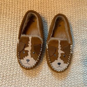 Boden suede dog slippers/moccasins, size 26